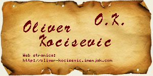 Oliver Kočišević vizit kartica